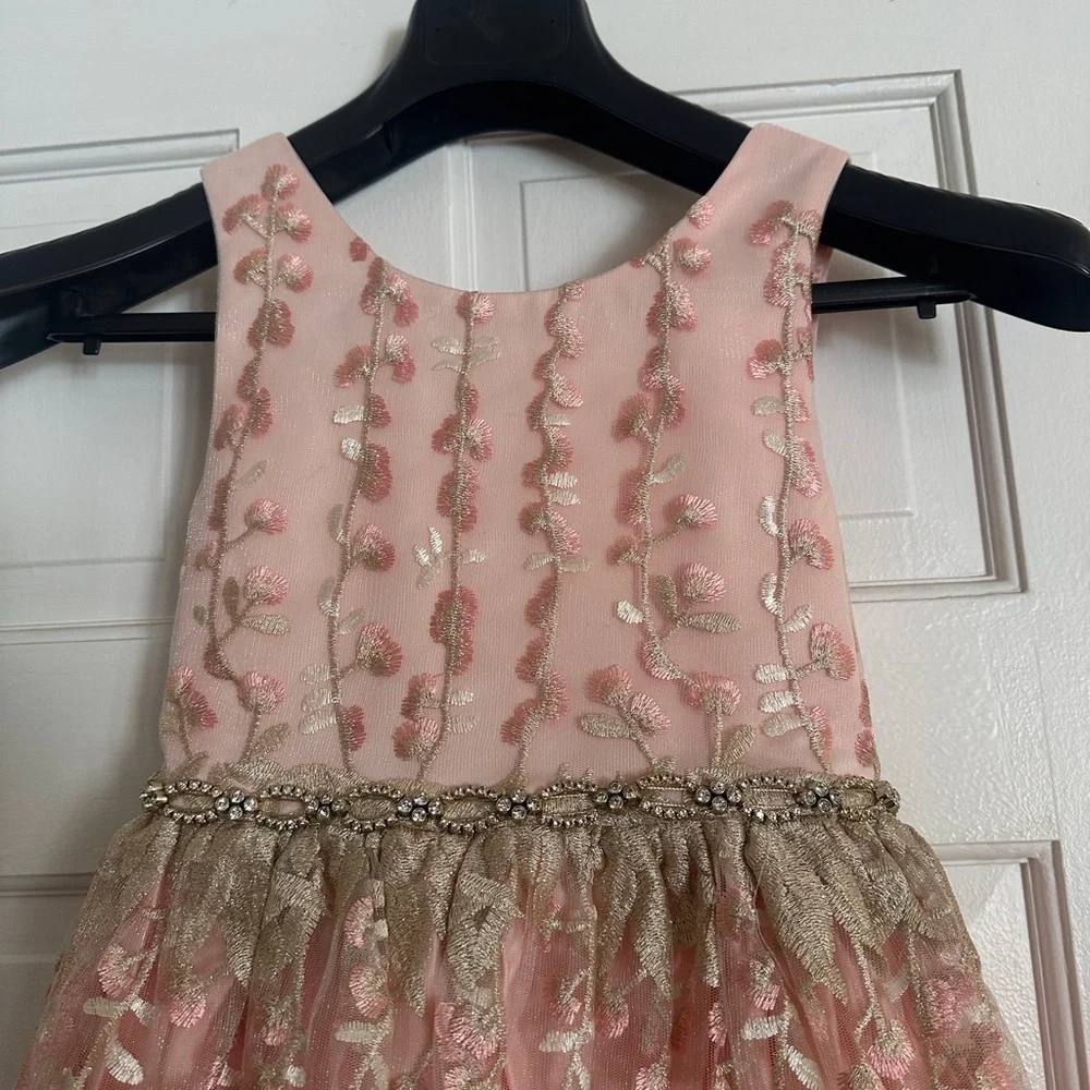 Pink Embellished Tiered Gown for Weddings